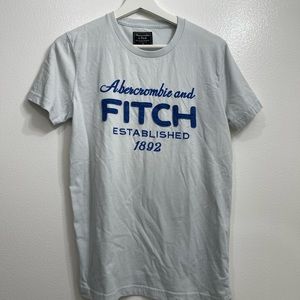 Light blue Abercrombie shirt with blue logo